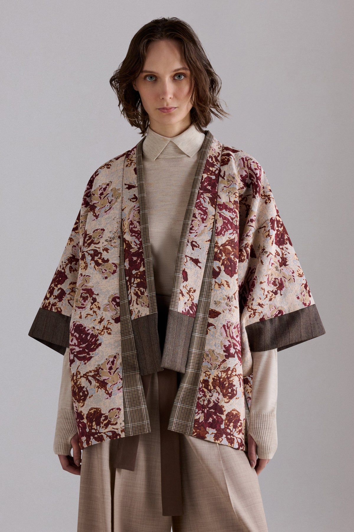 Rose Jacquard Kimono