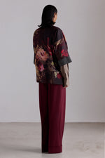 Painterly Rose Silk Kimono