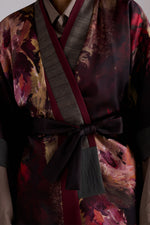 Painterly Rose Silk Kimono