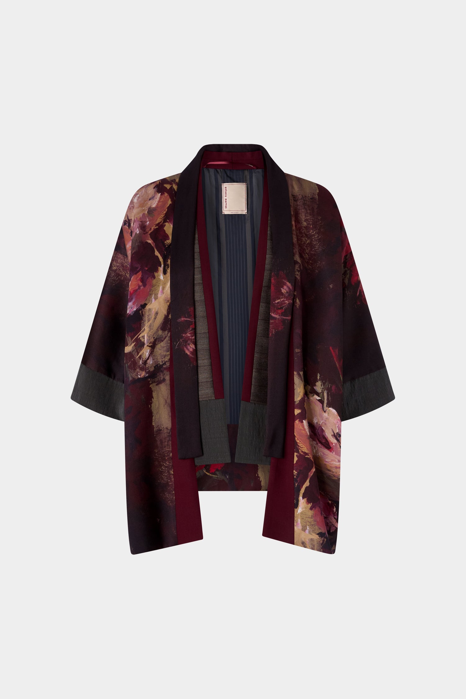 Painterly Rose Silk Kimono