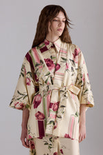 Kimono with Rose and Tulip Print