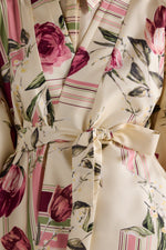Kimono with Rose and Tulip Print