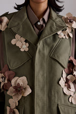 Floral Appliqué Parka