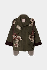 Floral Appliqué Parka