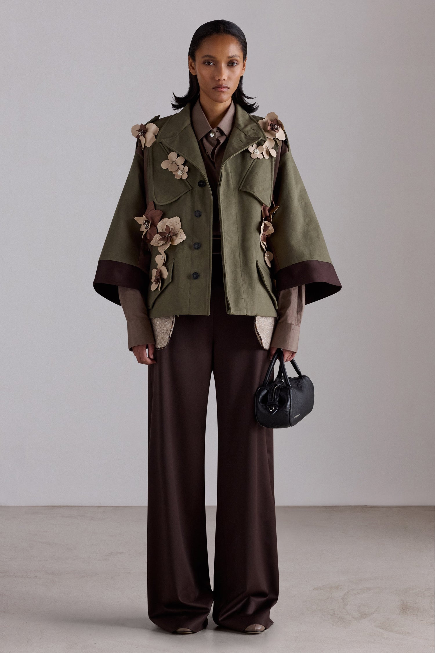 Floral Appliqué Parka