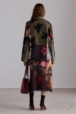 Parka with Beaded Floral Embroidery