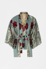 Regular Kimono with Embroidered Flowers