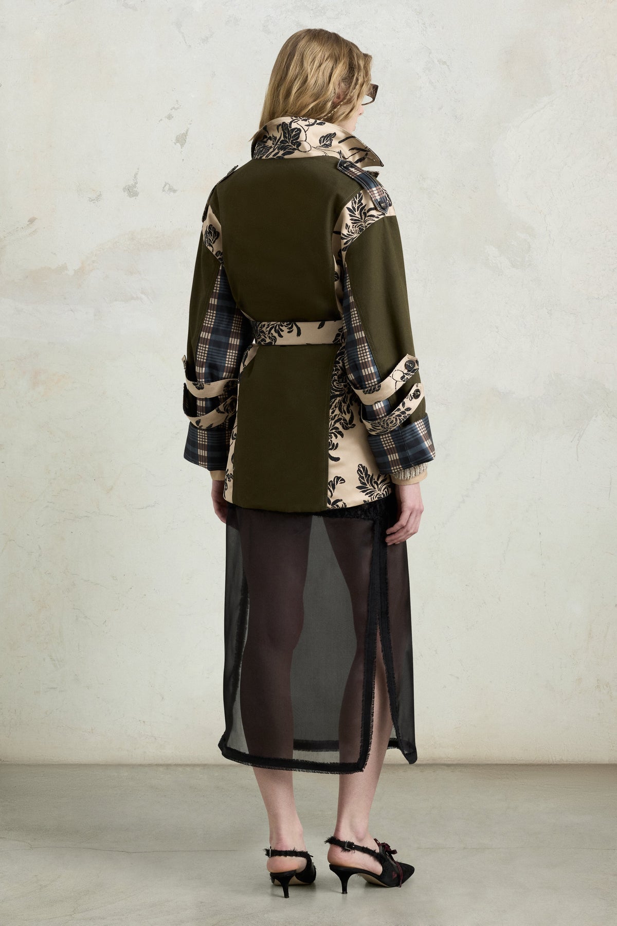 Regular Parka with Double-Face Duchesse Inserts