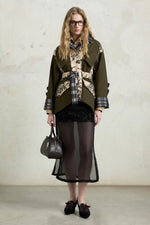 Regular Parka with Double-Face Duchesse Inserts