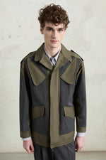 Pinstripe Panel Parka