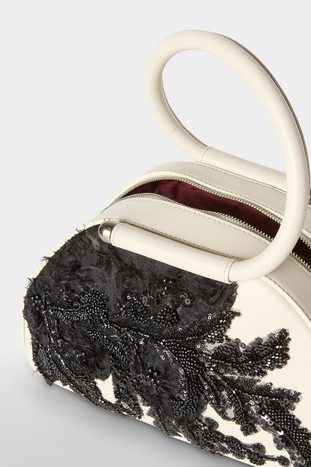 Ivory Caragol Bag with Embroidery