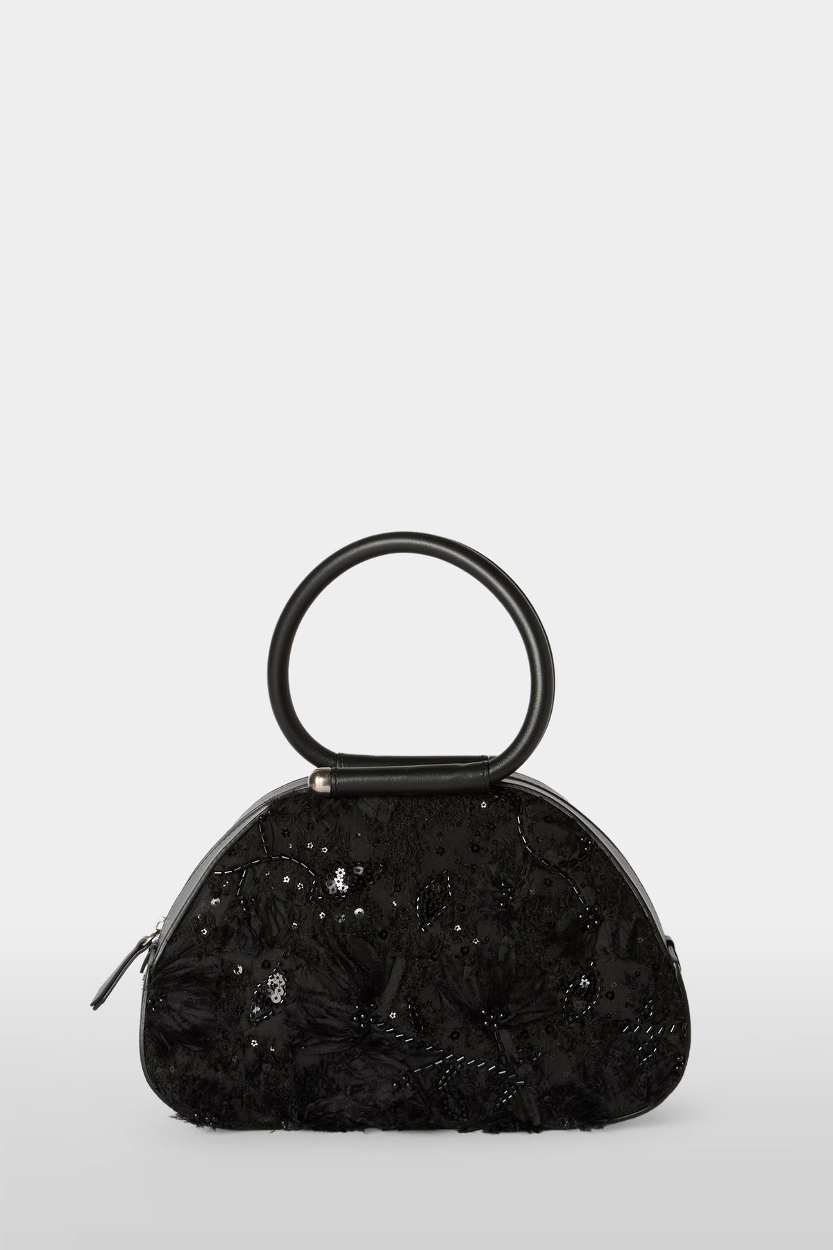 Black Caragol Bag with Sequin Embroidery