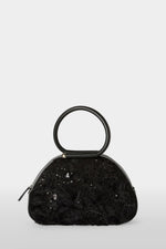 Black Caragol Bag with Sequin Embroidery