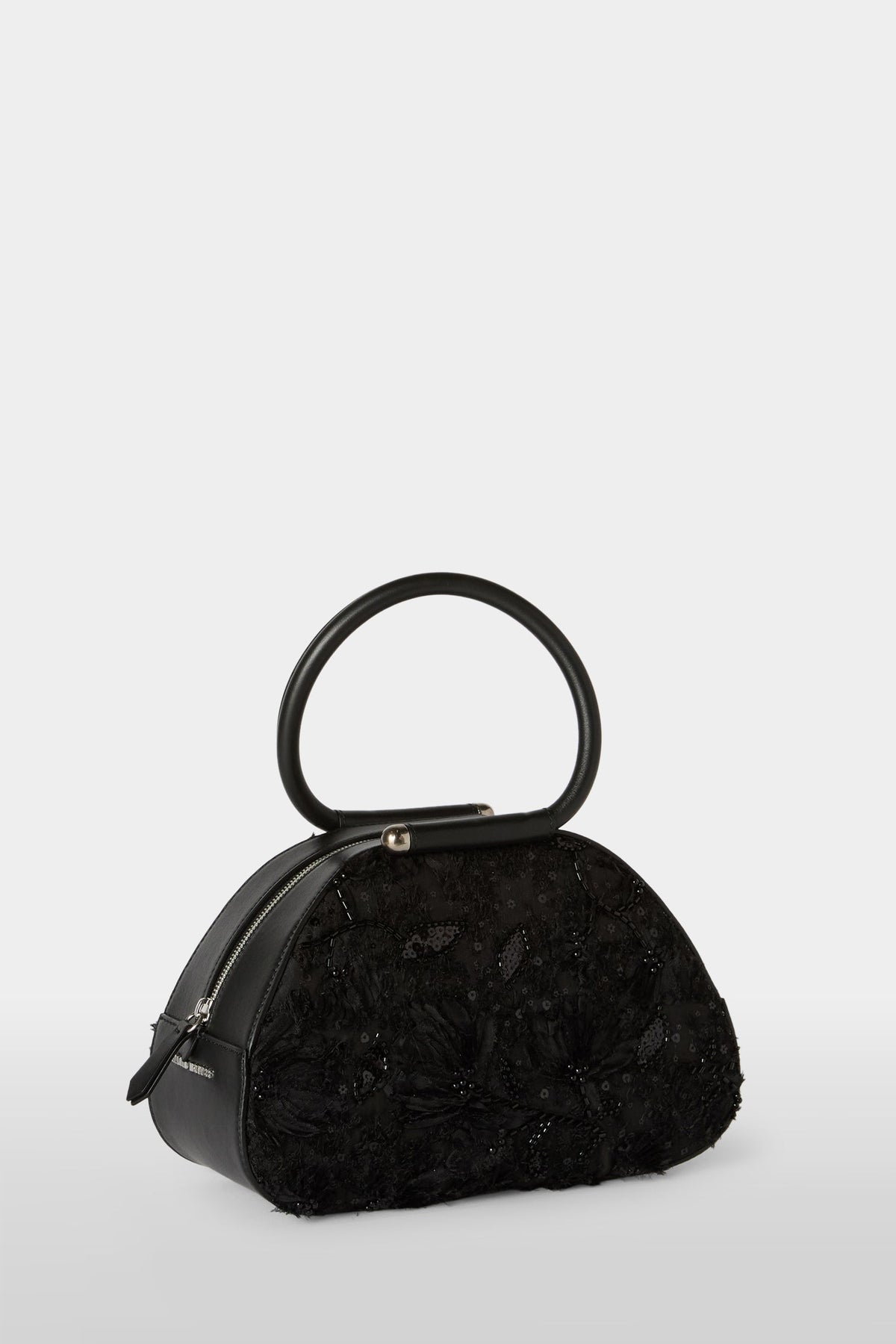 Black Caragol Bag with Sequin Embroidery