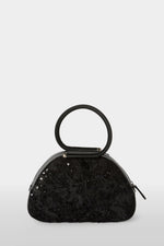 Black Caragol Bag with Sequin Embroidery