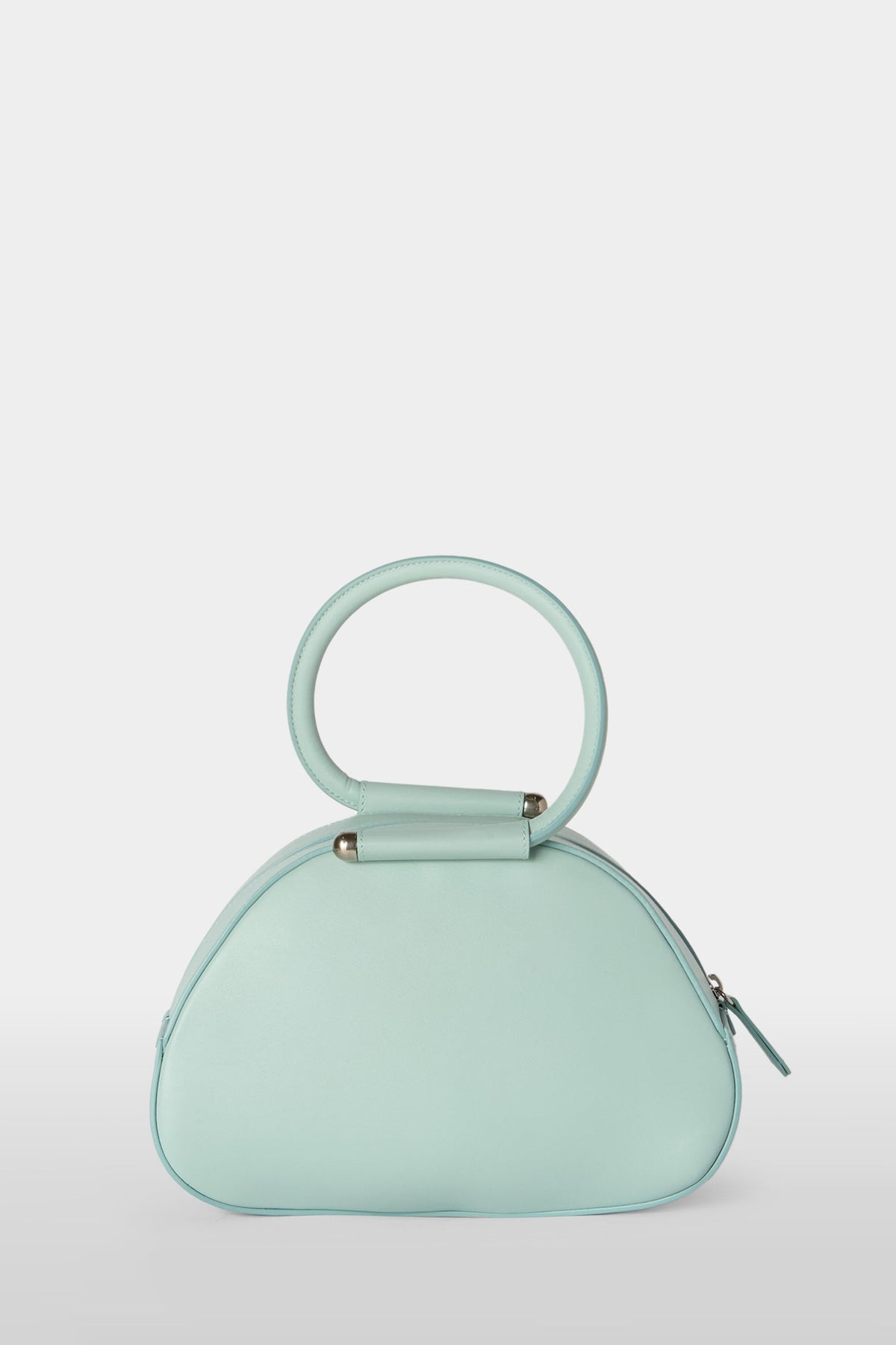 Turquoise Caragol Bag with Floral Sequin Embroidery