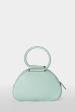 Turquoise Caragol Bag with Floral Sequin Embroidery