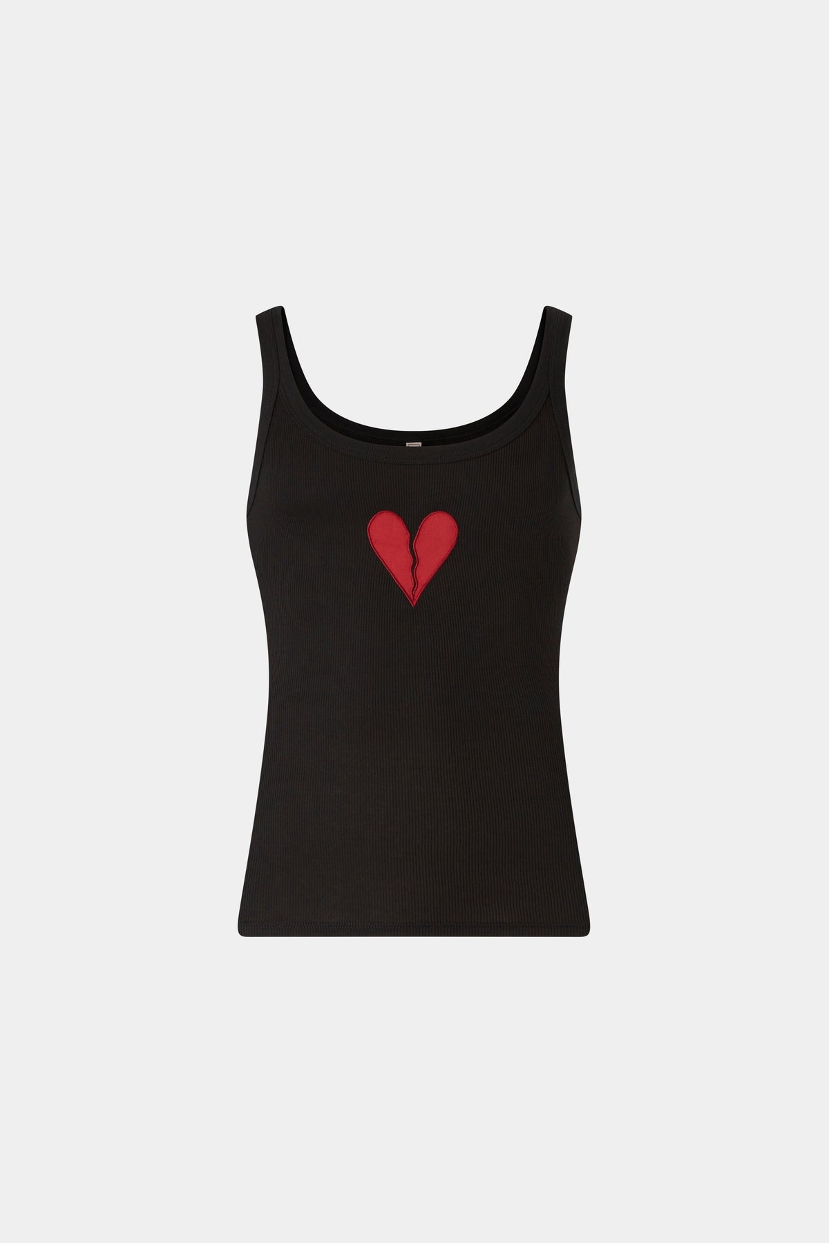 Broken Heart Tank Top Black