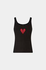 Broken Heart Tank Top Black