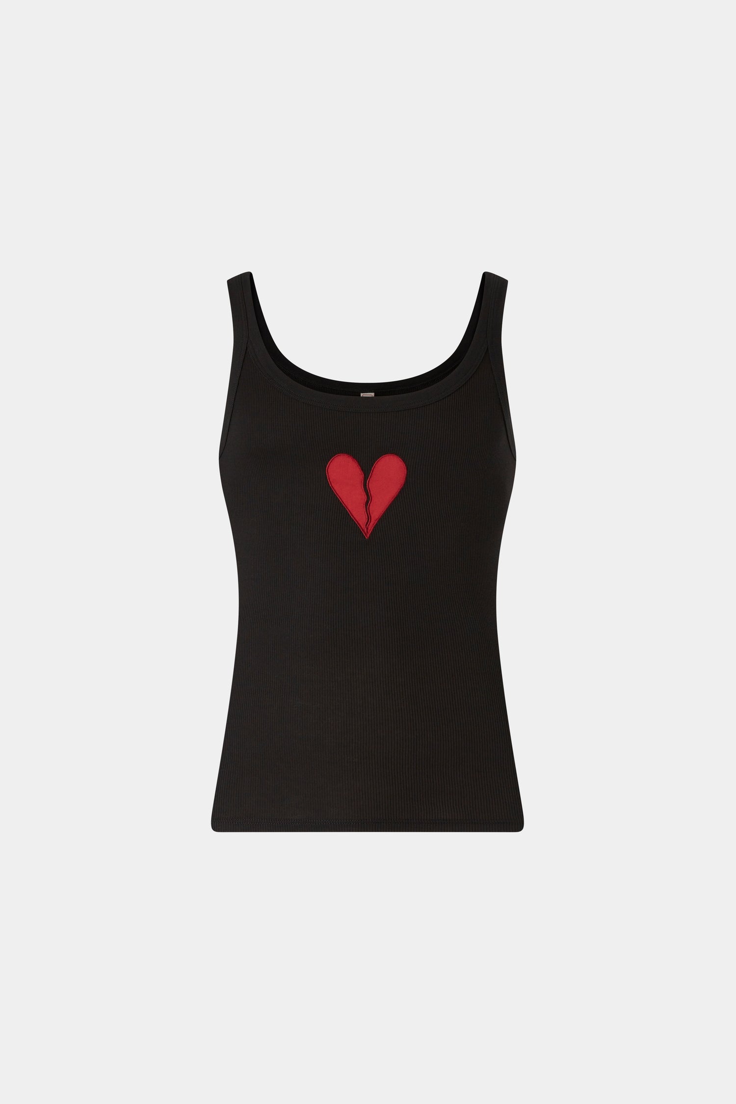 Broken Heart Tank Top Black