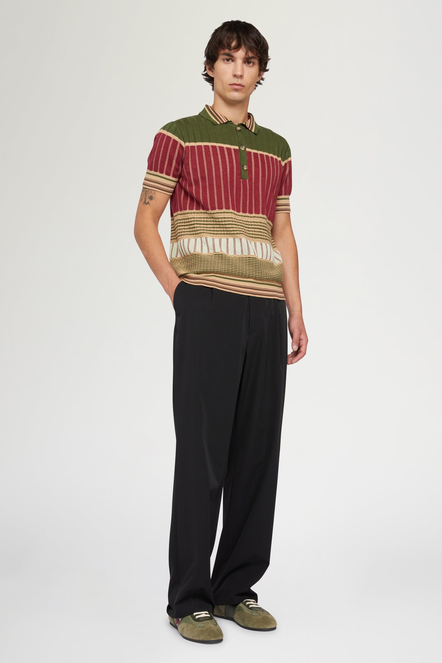 Pattern Knit Polo