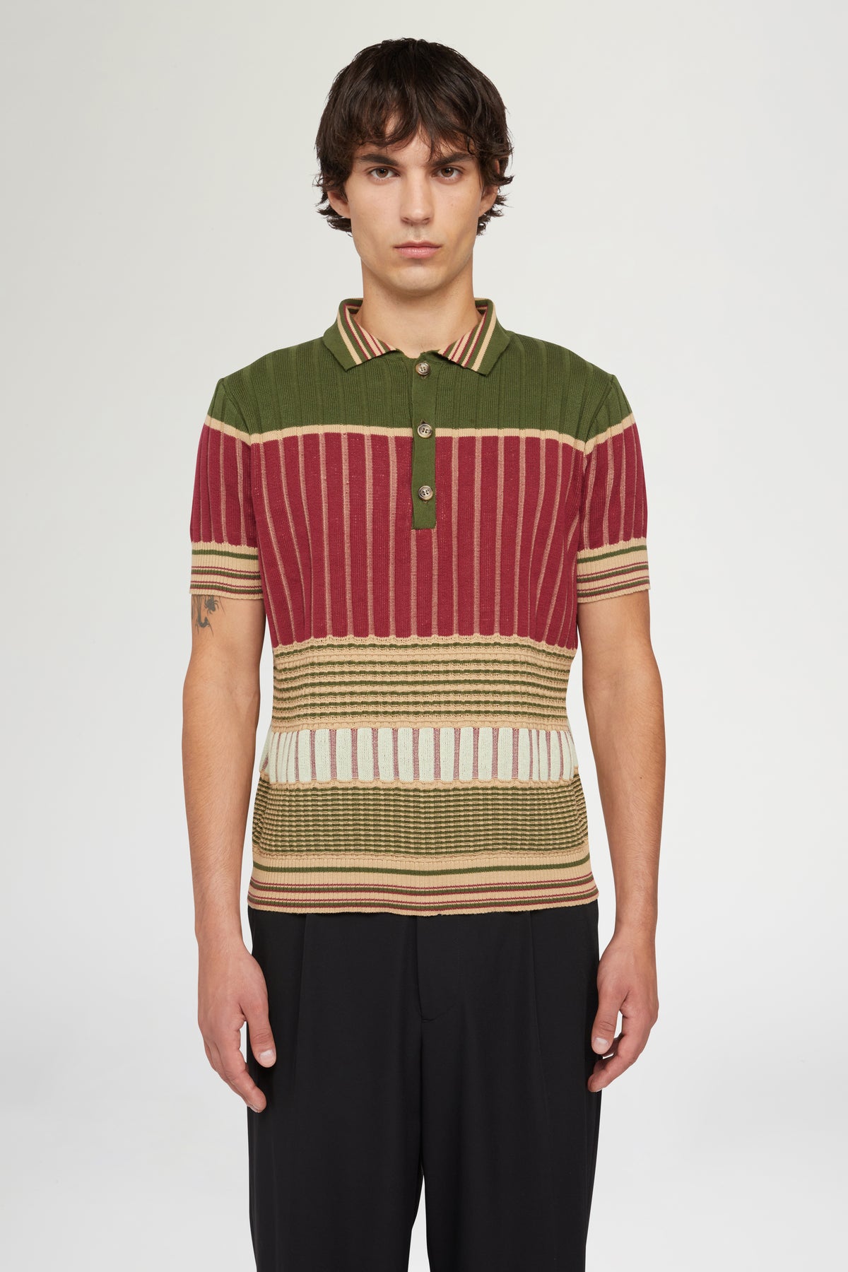 Pattern Knit Polo