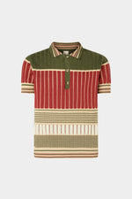 Red & Green Knit Polo