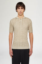 Beige Knit Polo