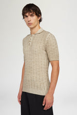 Beige Knit Polo