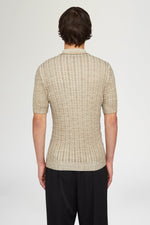Beige Knit Polo