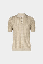 Beige Knit Polo