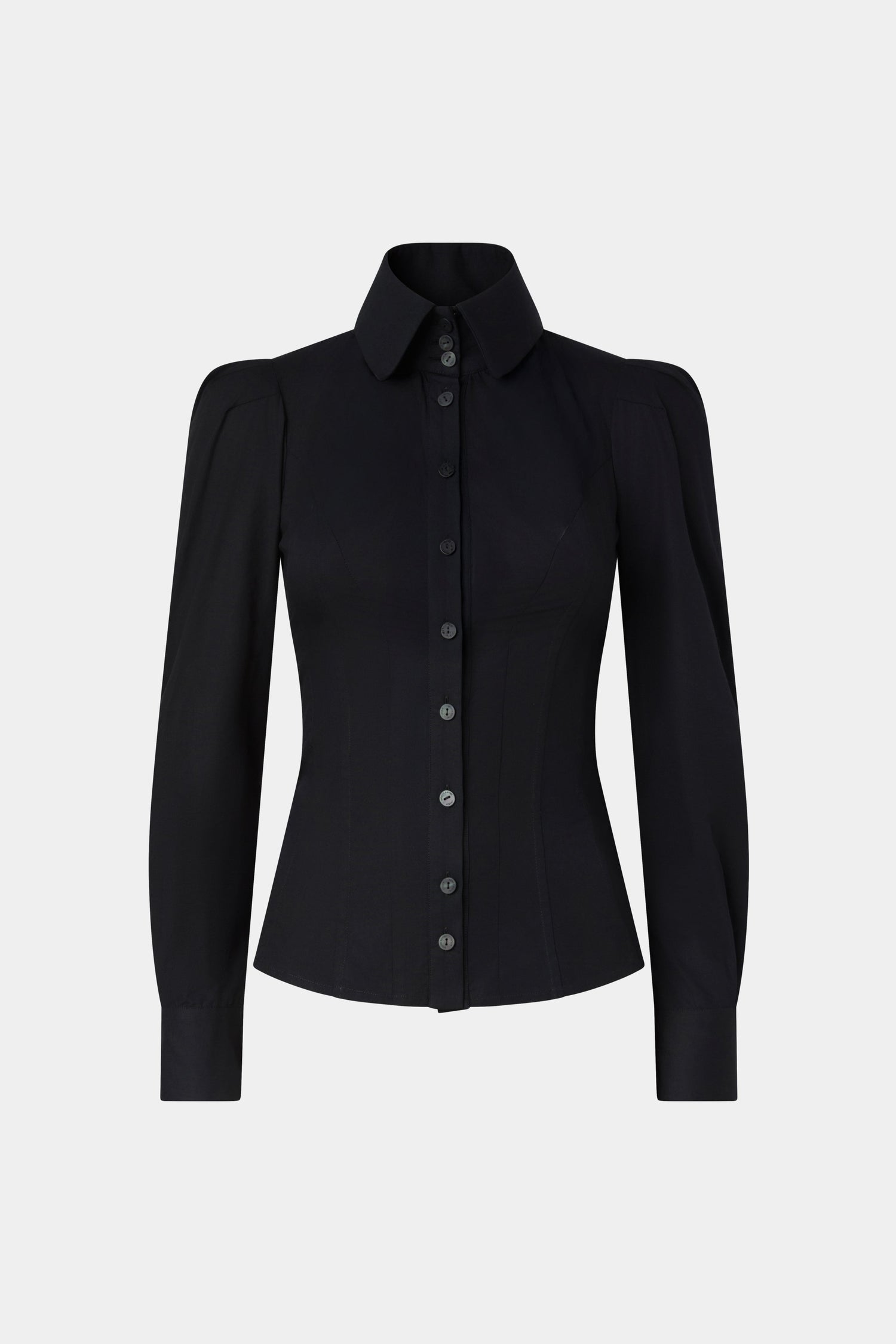 Slim-Fit Black Shirt
