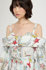 Alghero Print Boat-Neck Shirt