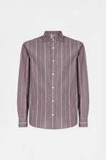 Prune Brown Striped Shirt