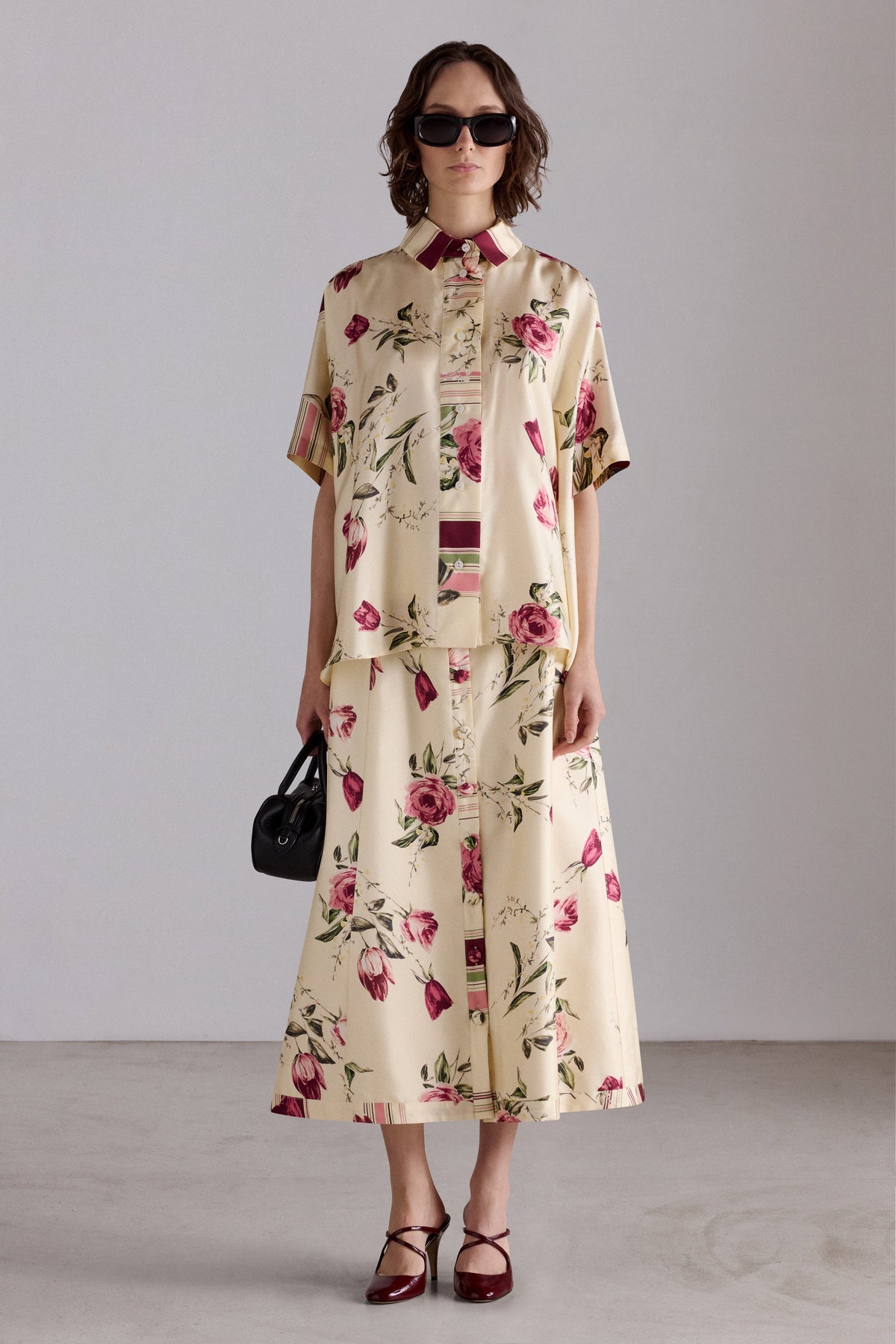 Rose and Tulip Print Shirt