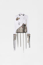 Embroidered Portrait Lace Shirt