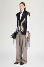 Embroidered Portrait Lace Shirt