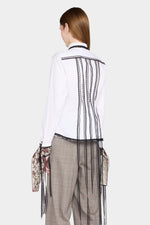 Embroidered Portrait Lace Shirt