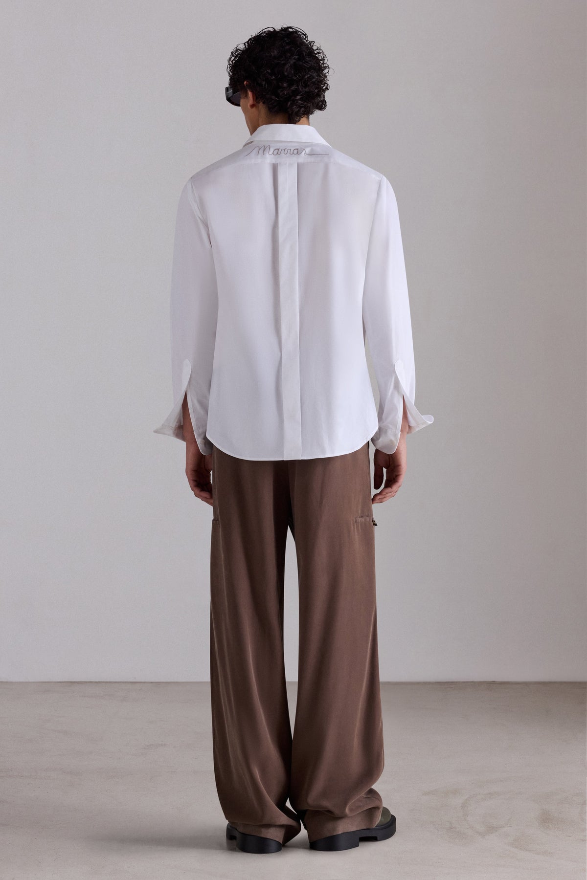 White Poplin Slim Shirt