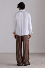 White Poplin Slim Shirt