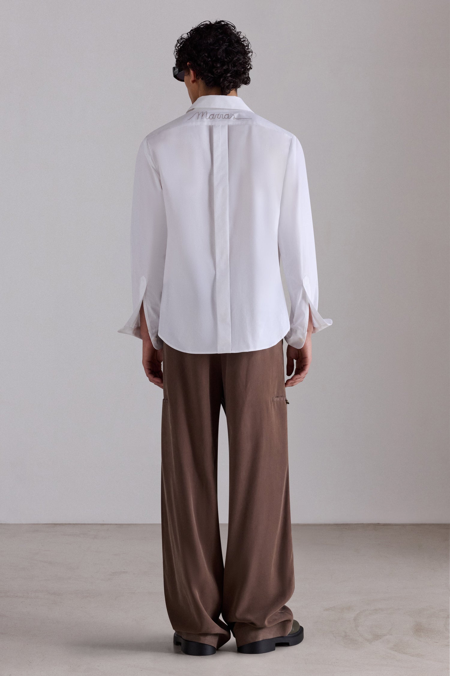 White Poplin Slim Shirt
