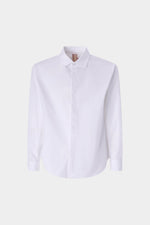 White Poplin Slim Shirt