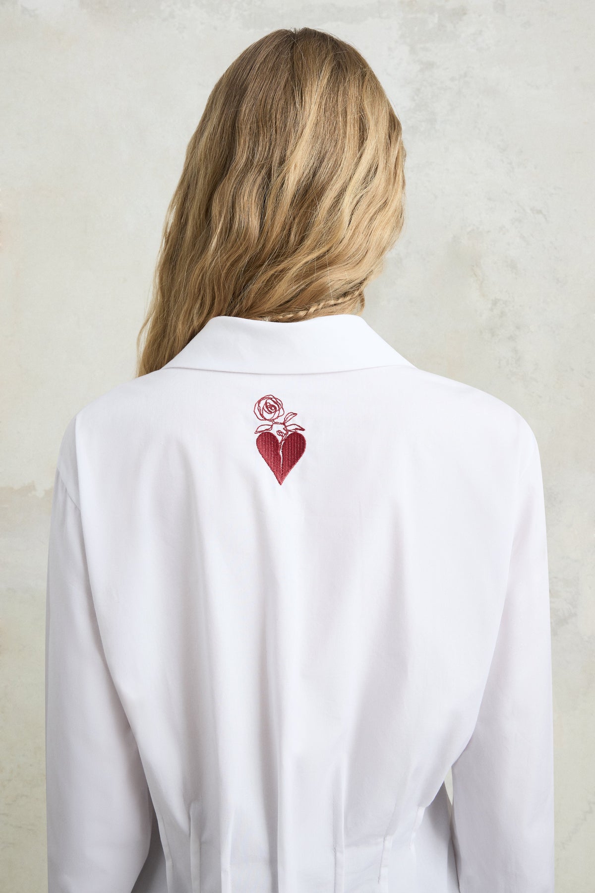 White Drawstring Waist Shirt