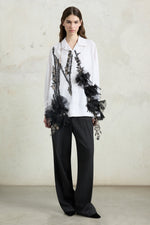 Robespierre with Cascading Floral Embroidery