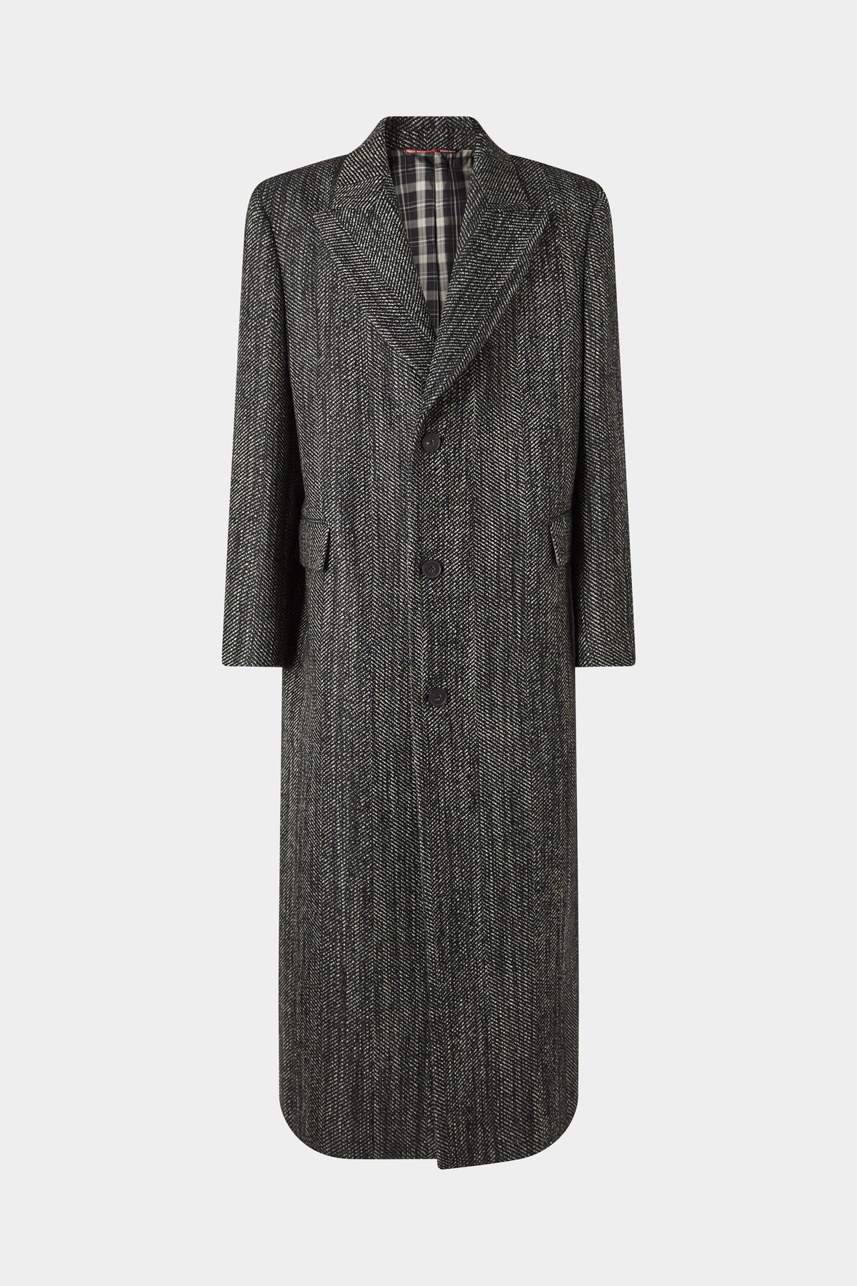 Long Tailored Coat in Wool