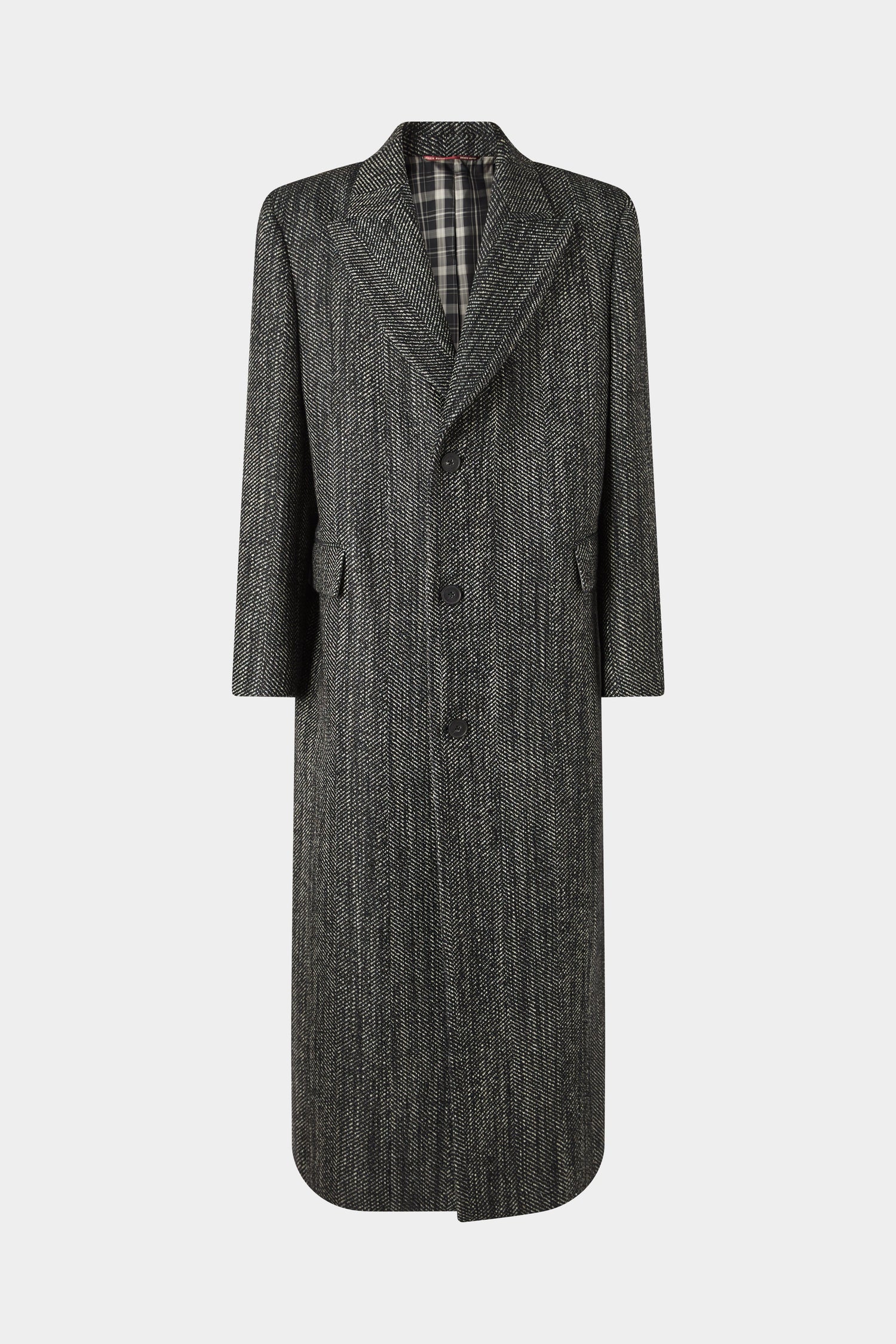 Long Tailored Coat in Wool