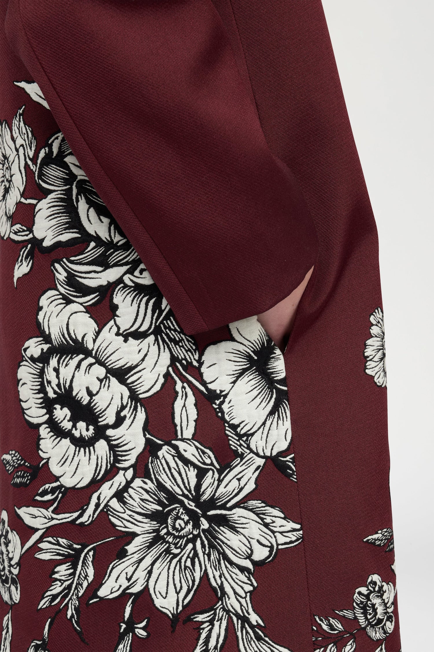 Floral Jacquard Coat