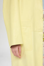 Unlined Leather Coat in Yellow