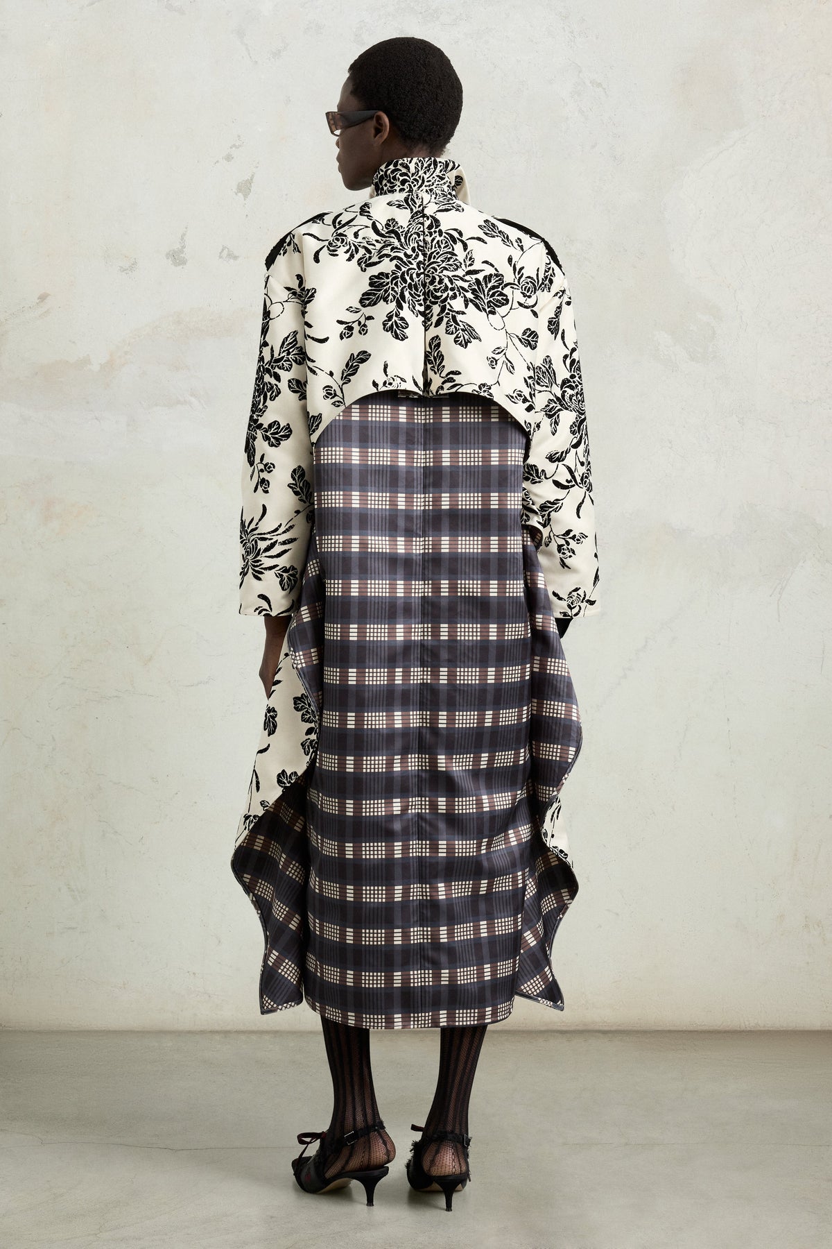 Floral Wallpaper Trench Coat
