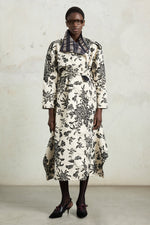 Floral Wallpaper Trench Coat